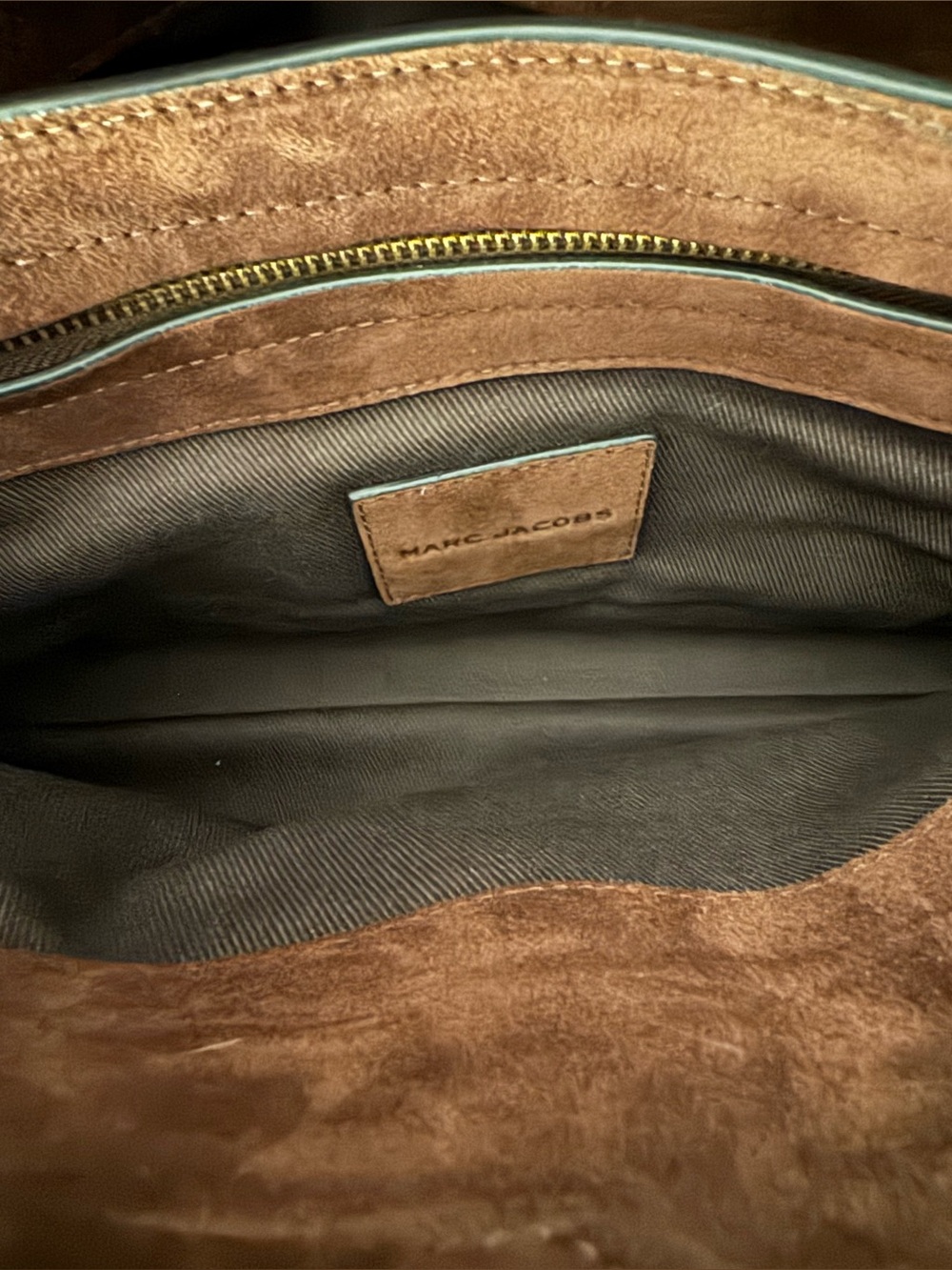 NWT Marc Jacobs THE SUEDE DAKOTA SATCHEL Dark Brown - Picture 9 of 15